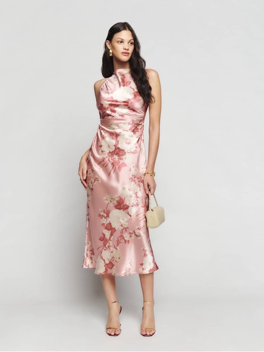 NWT reformation floral casette Silk Maxi Dress
